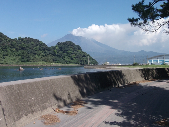 公家石から見た桜島