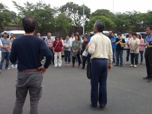 見送り後、反省会、行政のみなさん、内園さん、ごくろうさま