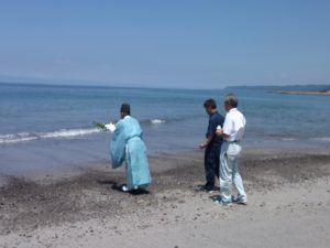 まさかり海水浴場にて祈願祭