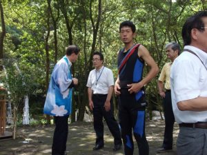 キャニオニングの若きリーダ山田君