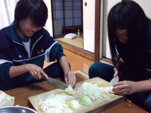 夜、得意のハンバーグを作ってくれました。