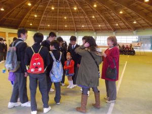 民泊、広島県府中中学校-1