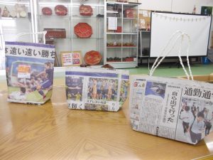 新聞紙エコバックを物産展で、試行錯誤の日々-2